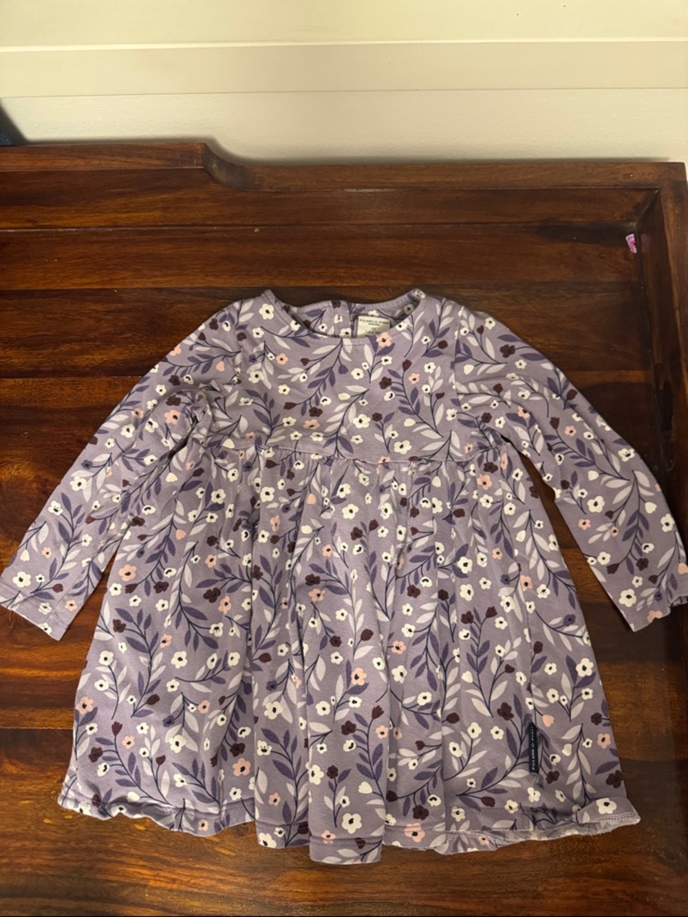 Polarn O. Pyret Lavender Floral Long Sleeve Top 1.5-2 YRS